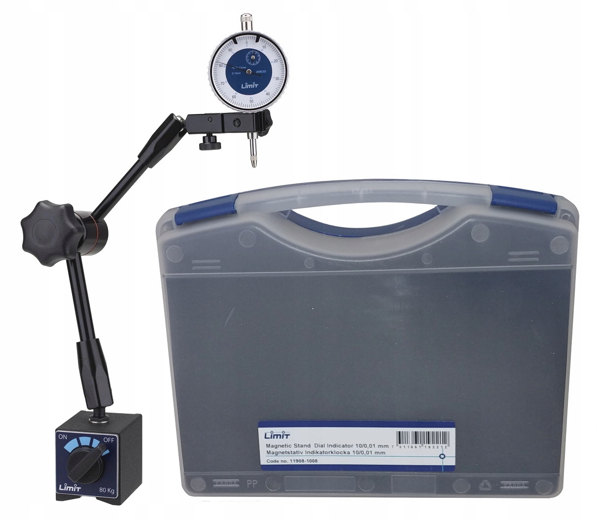 Czujnik zegarowy ze statywem magnetycznym LIMIT