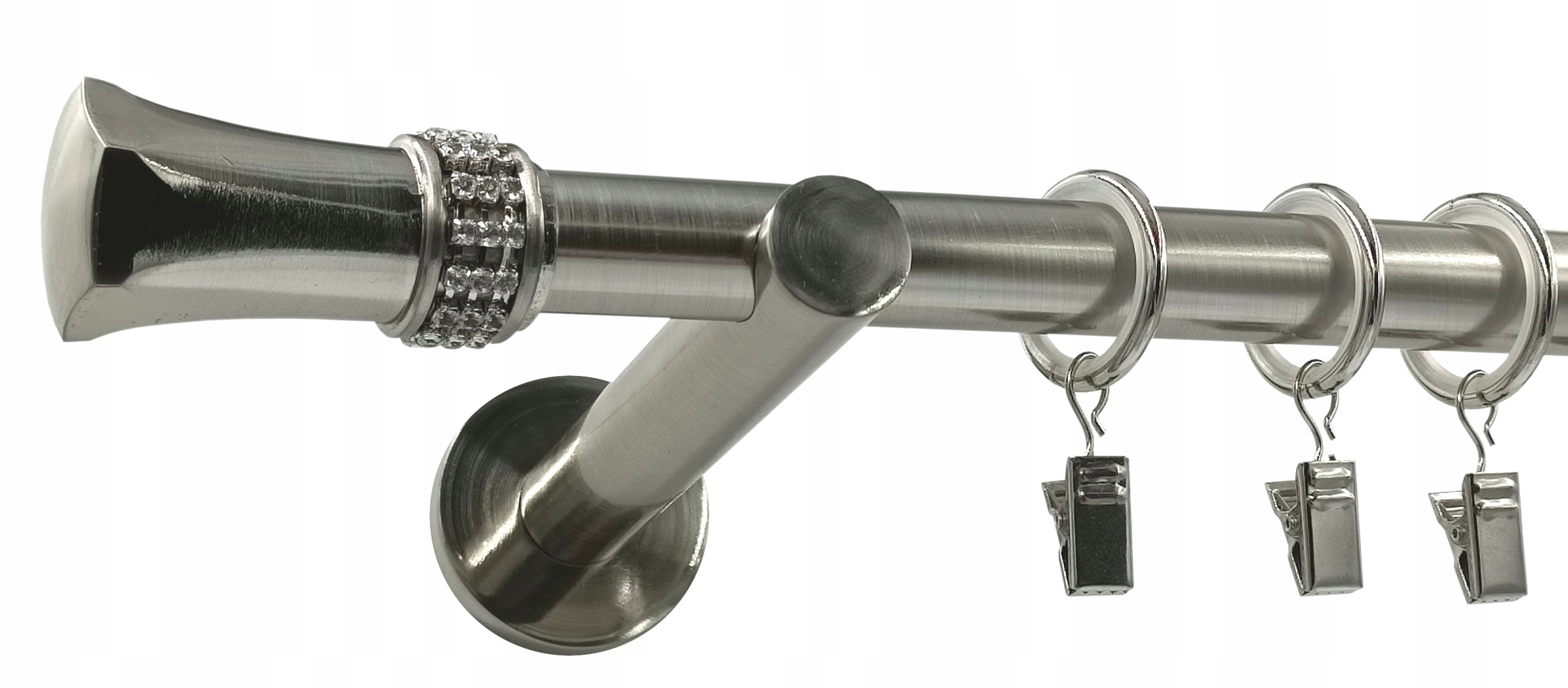 Jednoduchá Garnýž Nikl Ø19 mm Porto 300 cm