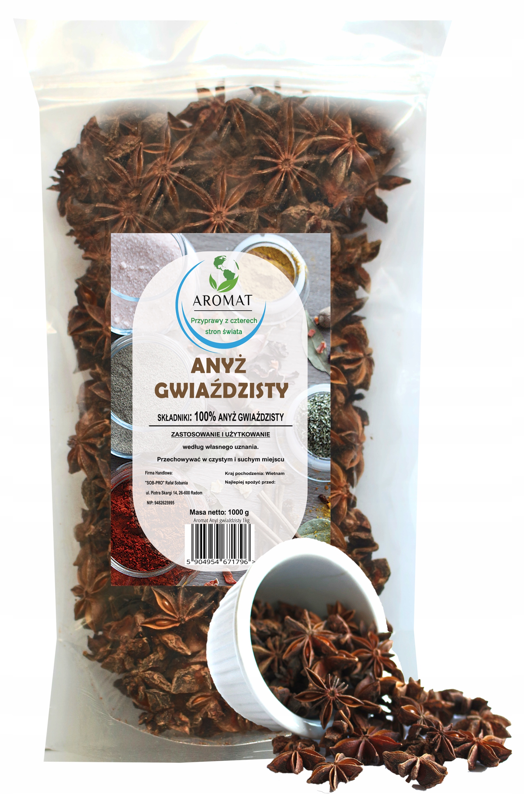 Levně Anýz Hvězdičkový 1 kg Aromatický hvězdicový 1000 g