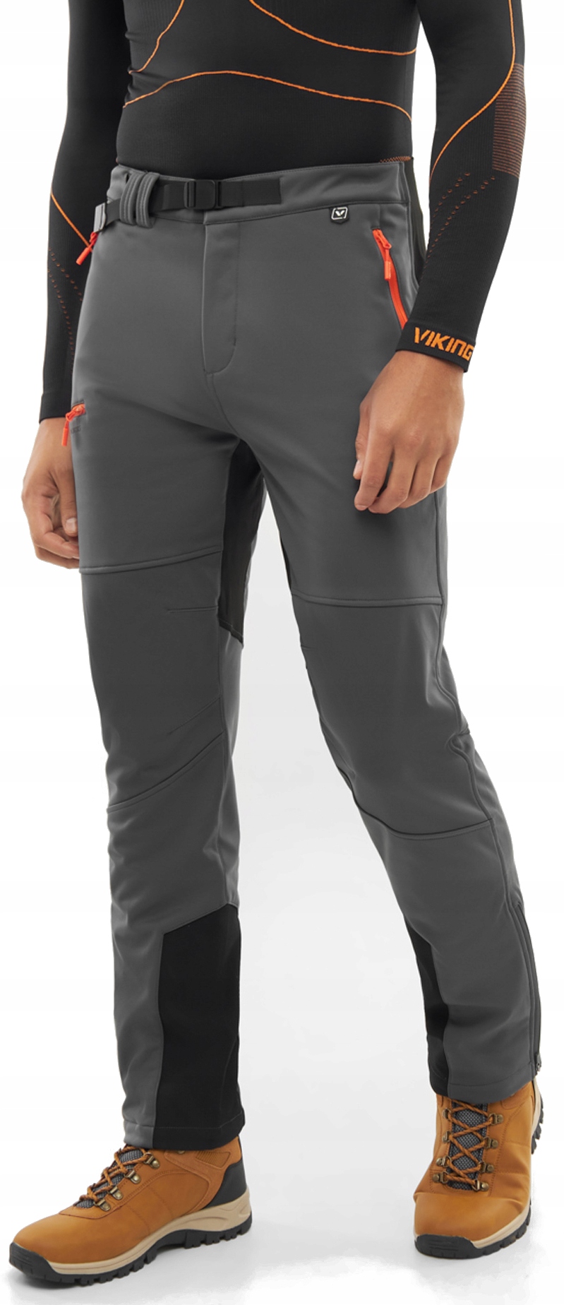 Męskie Spodnie Trekkingowe W Góry Wodoodporne Viking Summit Warm 2. L Szare