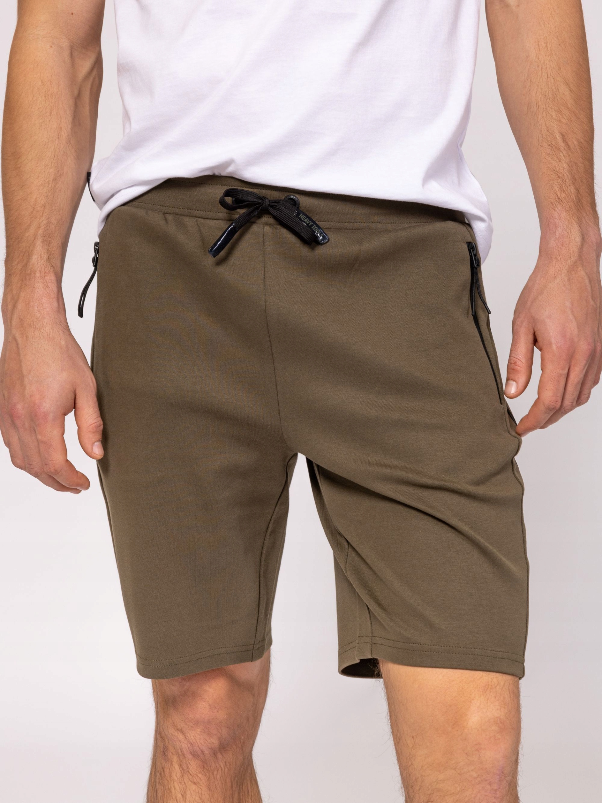 Heavy Tools Pánské Krátké Kraťasy Teplákové Šortky Zemir Olivové vel. M