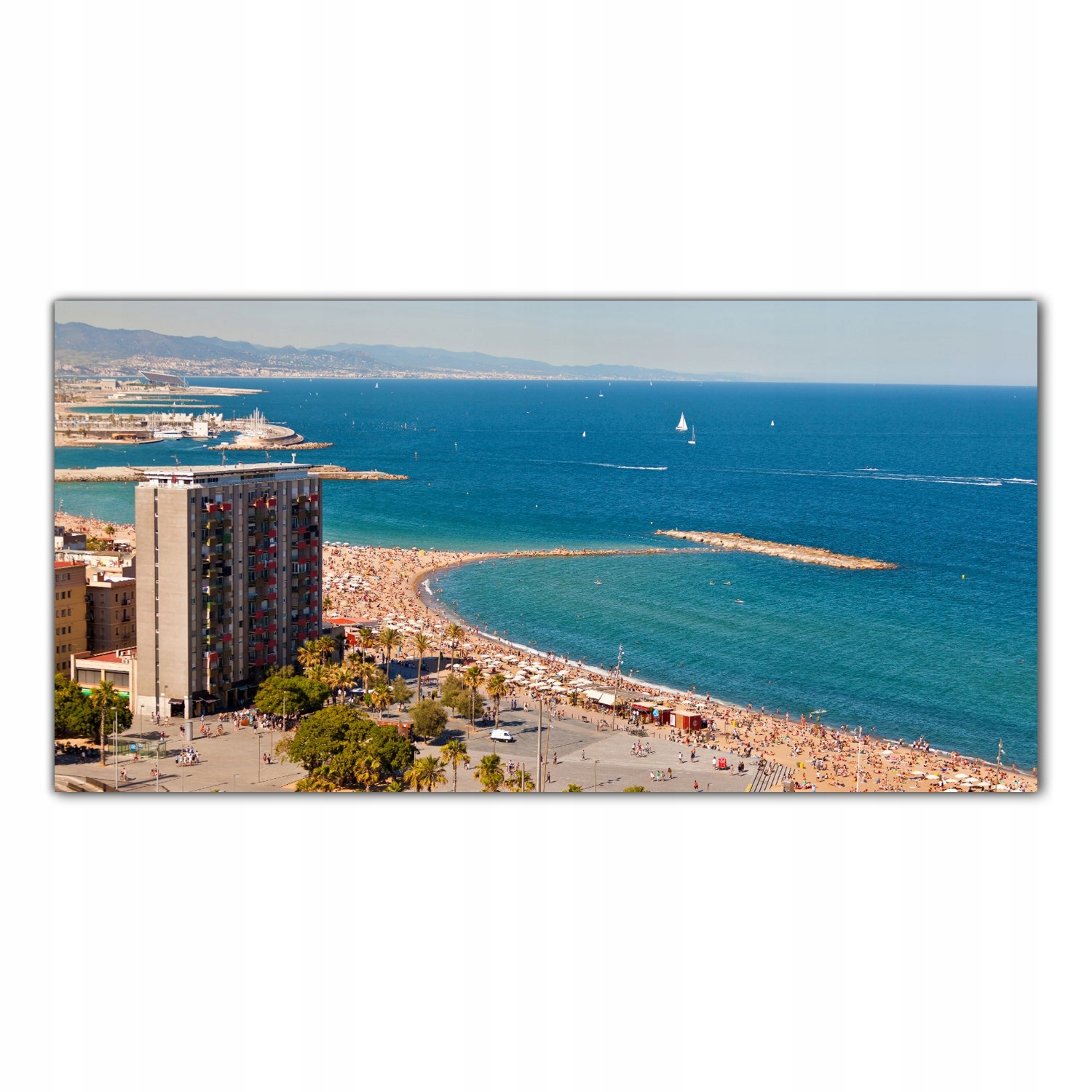 

Obraz na szkle Foto Barcelona Plaża Zatoka 100x50
