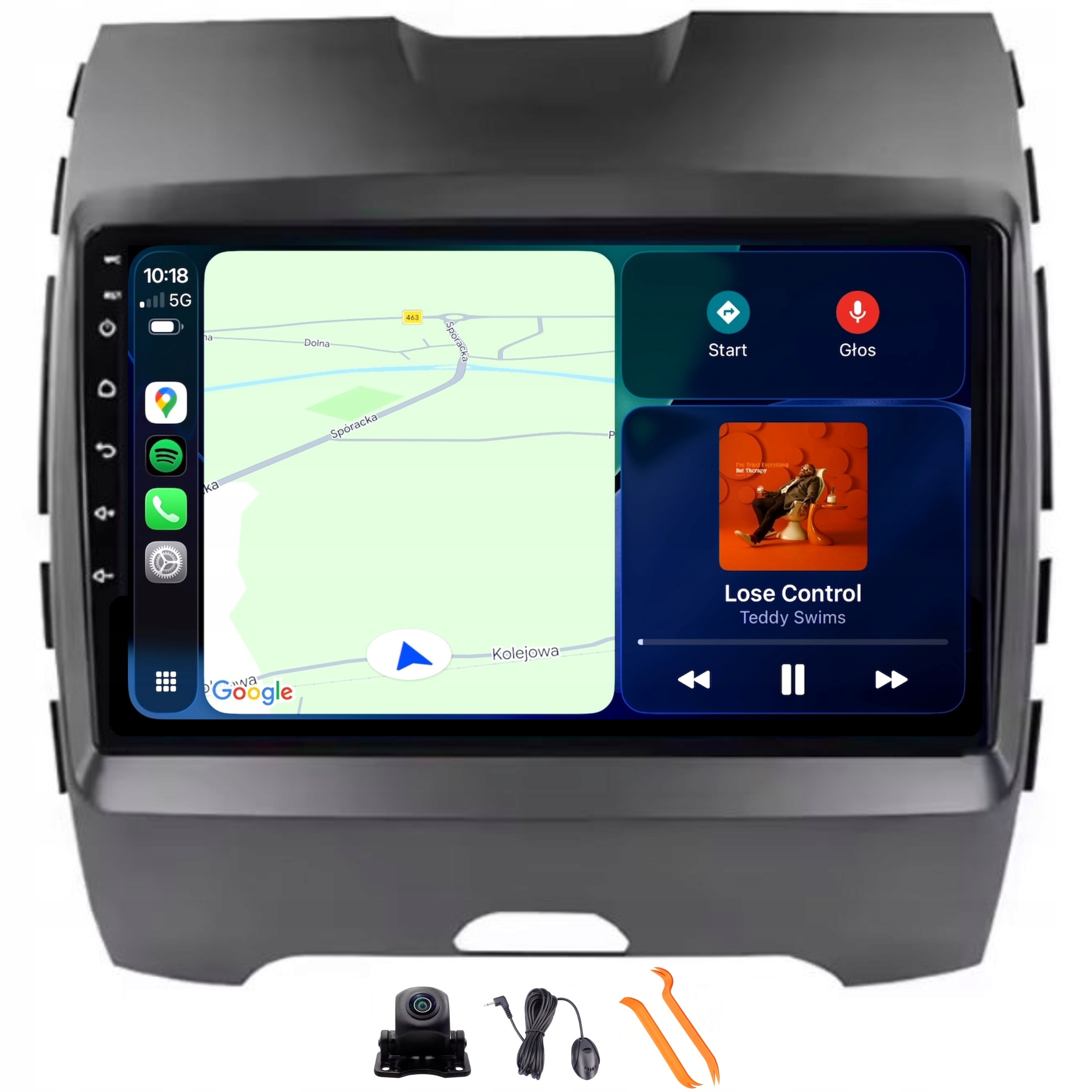 Rádio Android Navigace Qled 2K Carplay Lte Gps 64GB Ford Edge S-max 15-18