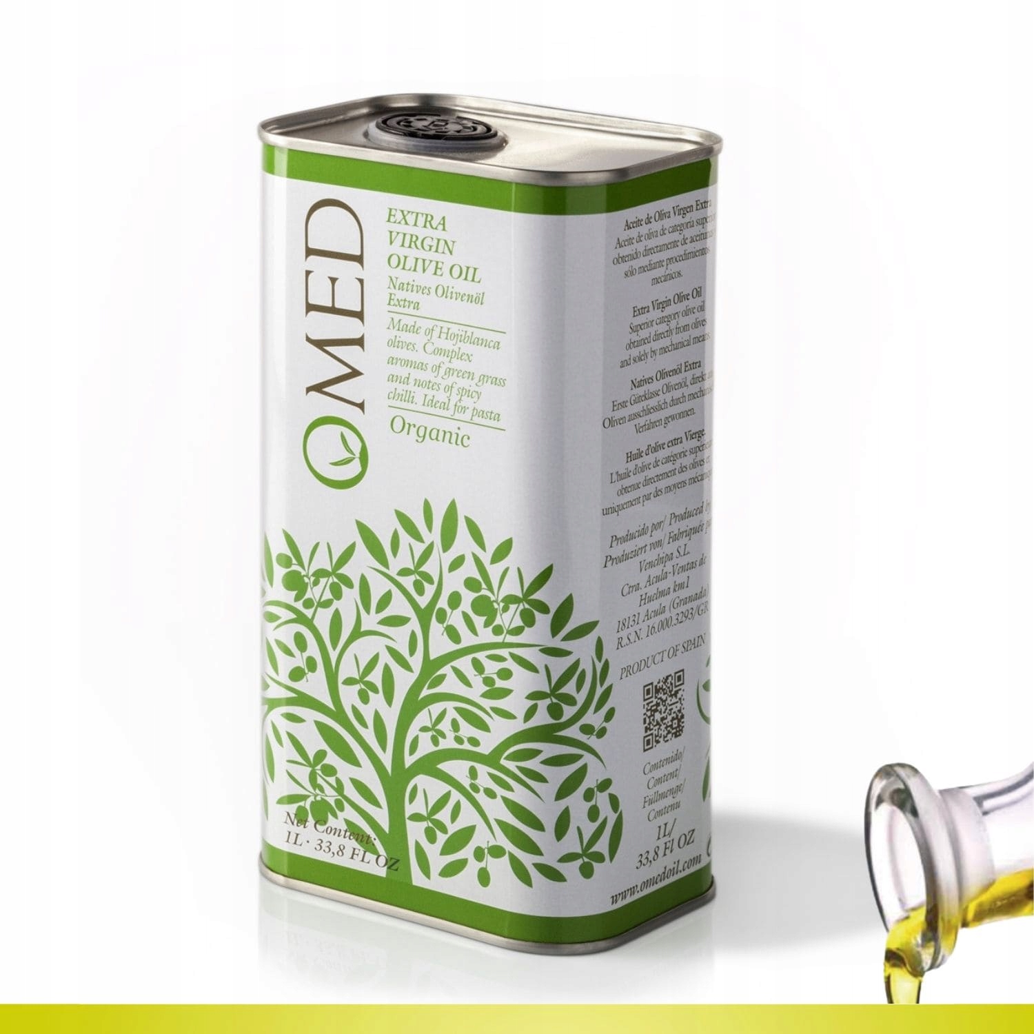 Oliwa Hojiblanca Organic Evoo O-med Puszka 1 litr