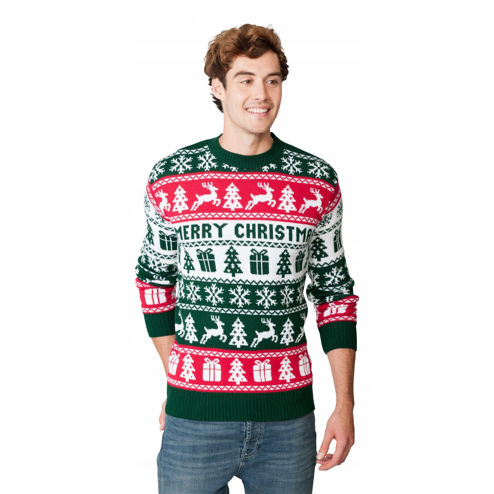 SWETER SWIATECZNY WZORY SWIATECZNE NA SWIETA XL Marka inna