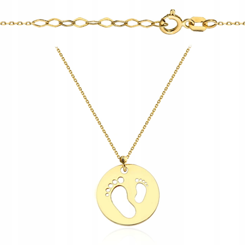 Náhrdelník zlaté nožky v kruhu 585 14k lehký 1.2g