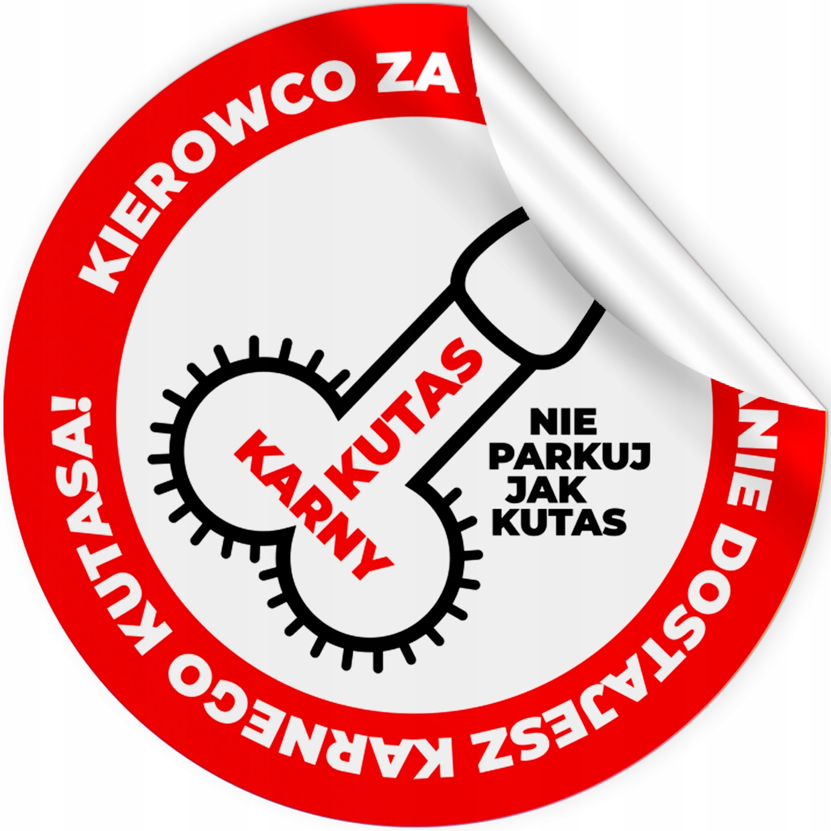 

Zestaw Naklejek na Samochód Karny K*tas 10 szt