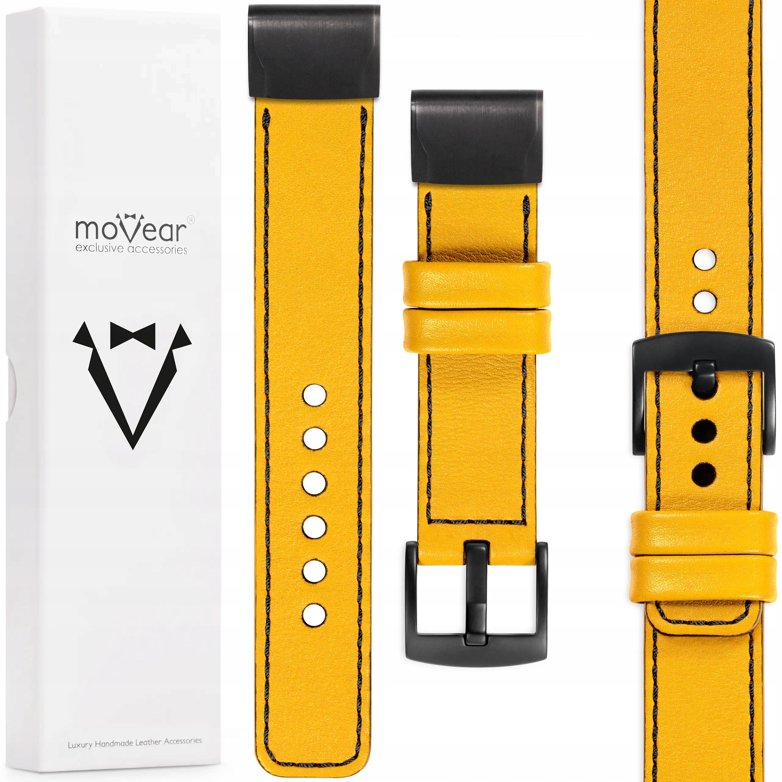 Pásek pro Garmin Fenix 8X 7X 6X 5X Epix kožený QuickFit 26 premium