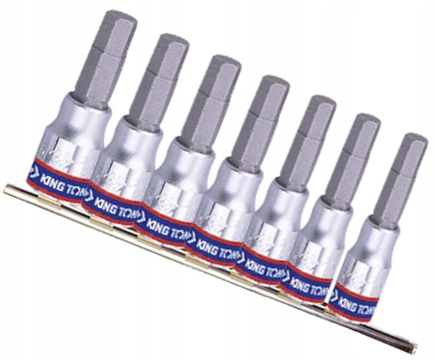 Nasadki 1/4 bit IMBUS 3-10mm 7szt KING TONY 2127PR