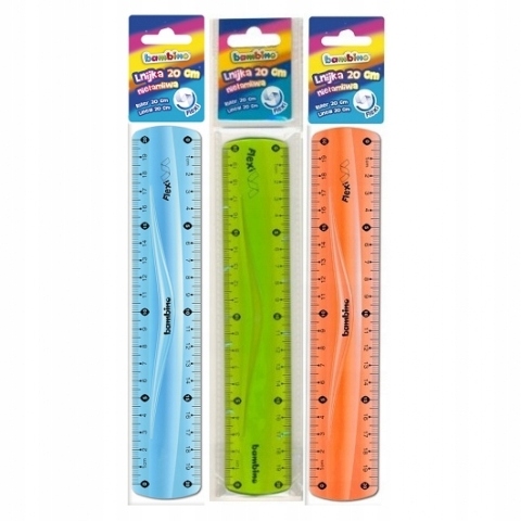 BAMBINO LINIJKA FLEXI elastyczna 20cm odporna na złamanie Stan opakowania oryginalne