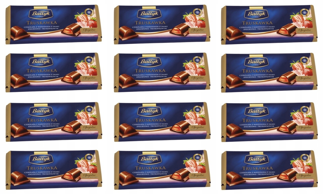 12x 148g Bałtyk Czekolada z nadzieniem jogurtowo-truskawkowym Karton