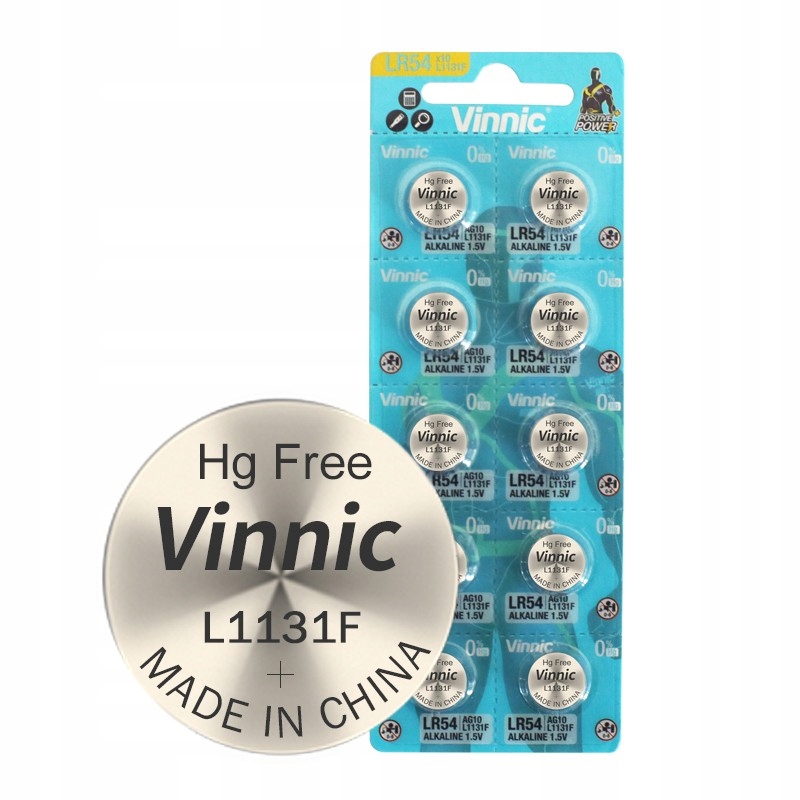 

10x Bateria Srebrowa Vinnic Lr 1130 390 G10 LR54
