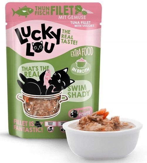 Levně Lucky Lou Extrafood Tuňák a zelenina ve vývaru kapsička Set 12x70 g