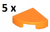 

Lego Orange Tile 1x1 Ćwierć 25269 5szt