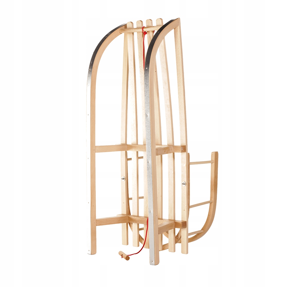 Solidne Klasyczne Drewniane Sanki z Oparciem Polski Produkt z Certyfikatem Marka San-Drew