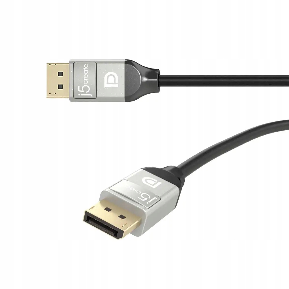 J5create JDC42 4K DisplayPort Cable, Black and Gre
