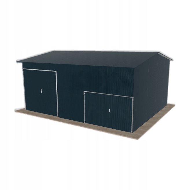Ocelová hala 8x6.5 m se dvěma sloupky Grafit Vysoká