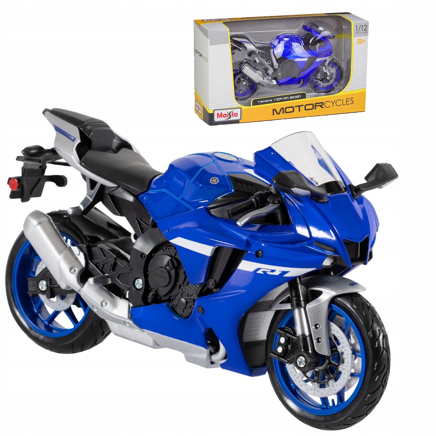 Yamaha YZF-R1 2021 model měřítko 1:12 Maisto