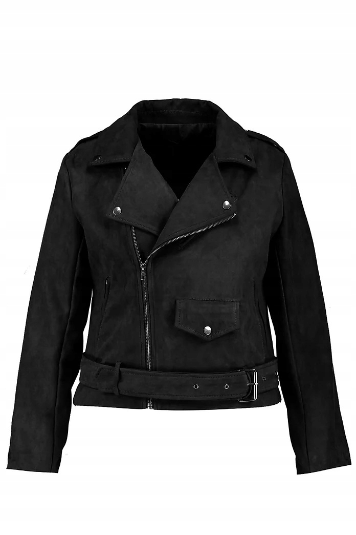 Boohoo Dámská Bunda Ramoneska Plus Size Černá 48 Zgc