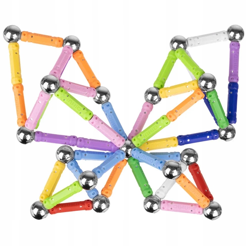 KLOCKI MAGNETYCZNE UKŁADANKA KONSTRUKCYJNE 106 ELEMENTÓW MAGNETIC STICKS Kod producenta I-H112