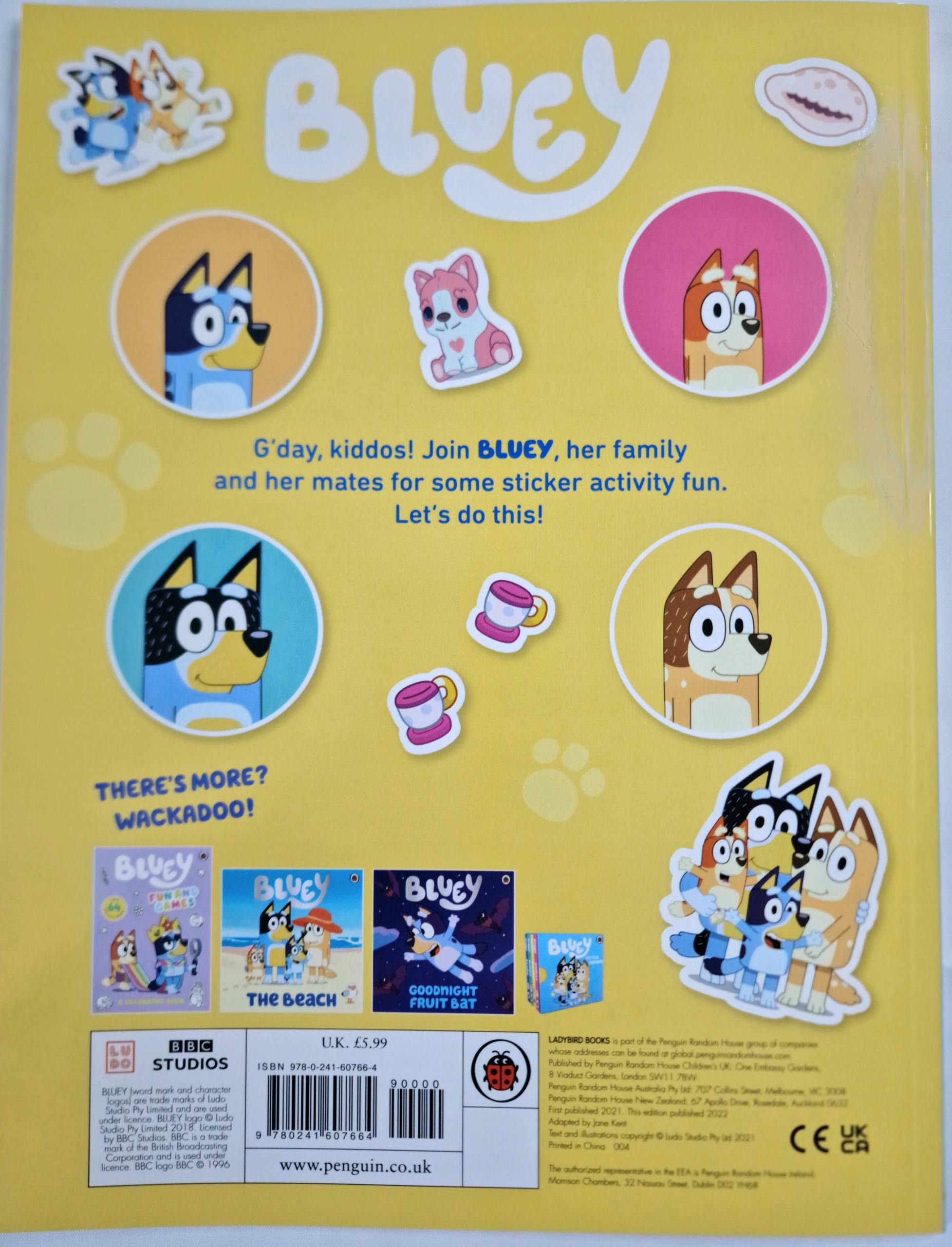 Bluey Zabawy z naklejkami Autor Pengiun