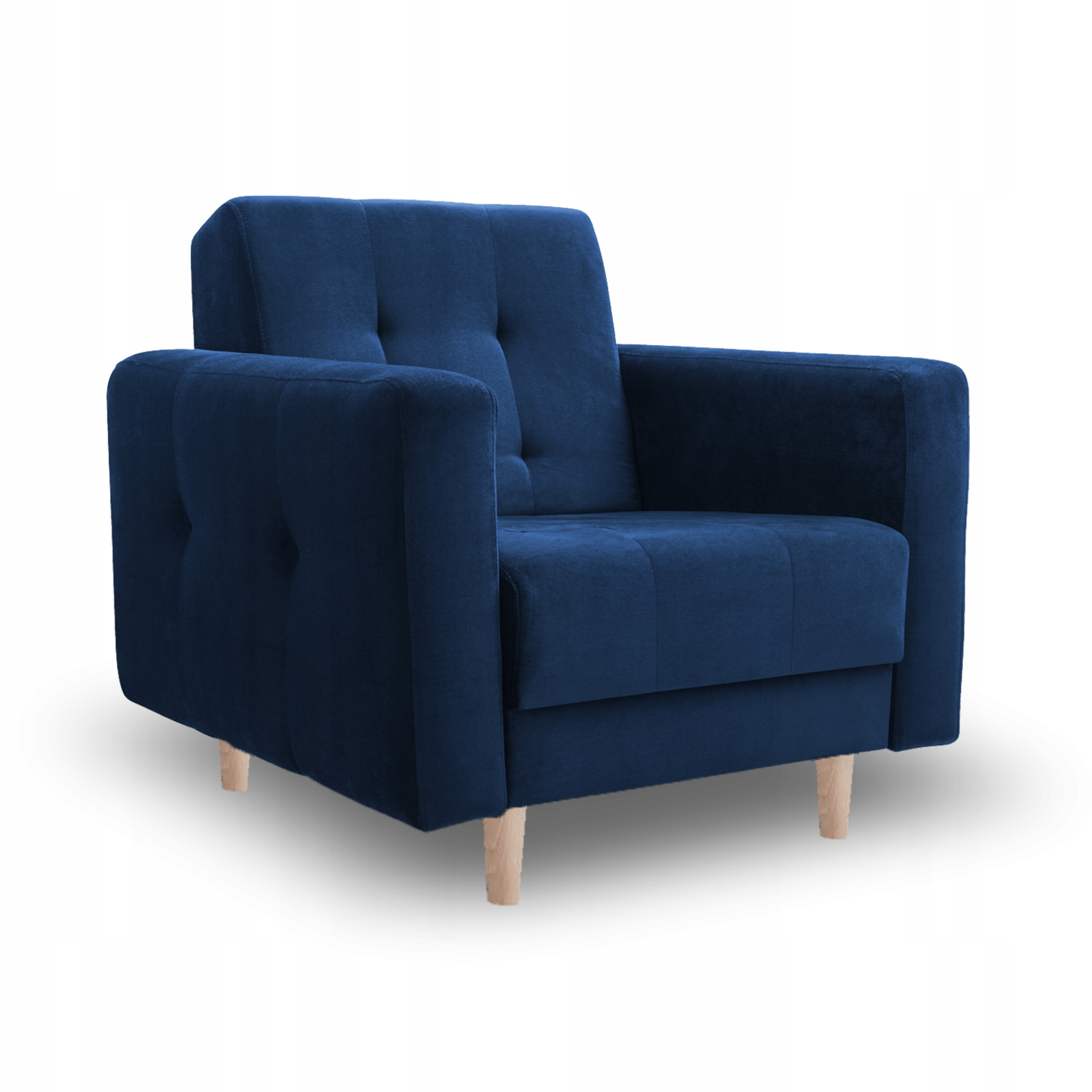 Moderní skandinávské křeslo Lizbona II modré Kronos 9 velur Výrobce