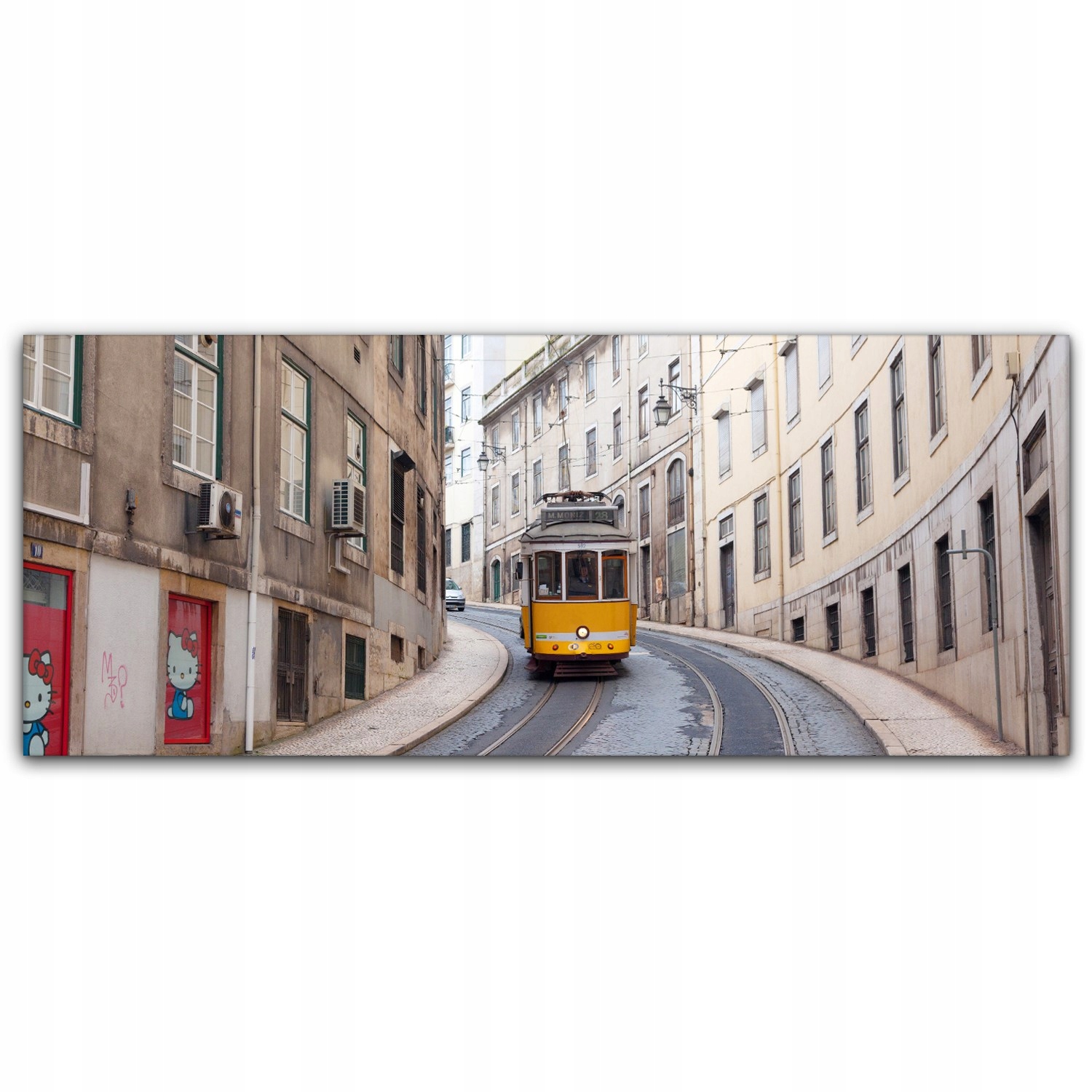 

Canvas do sypialni 125x50 Lizbona Tramwaj Miasto