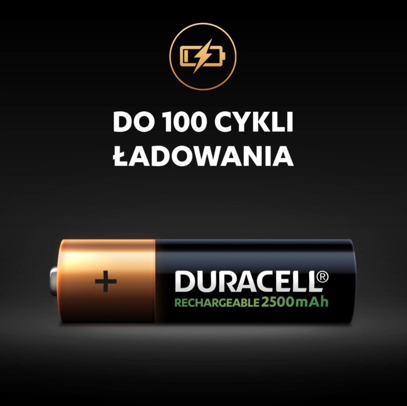 Akumulatorki DURACELL Paluszki 2500 mAh R6 AA 4szt Stan opakowania oryginalne