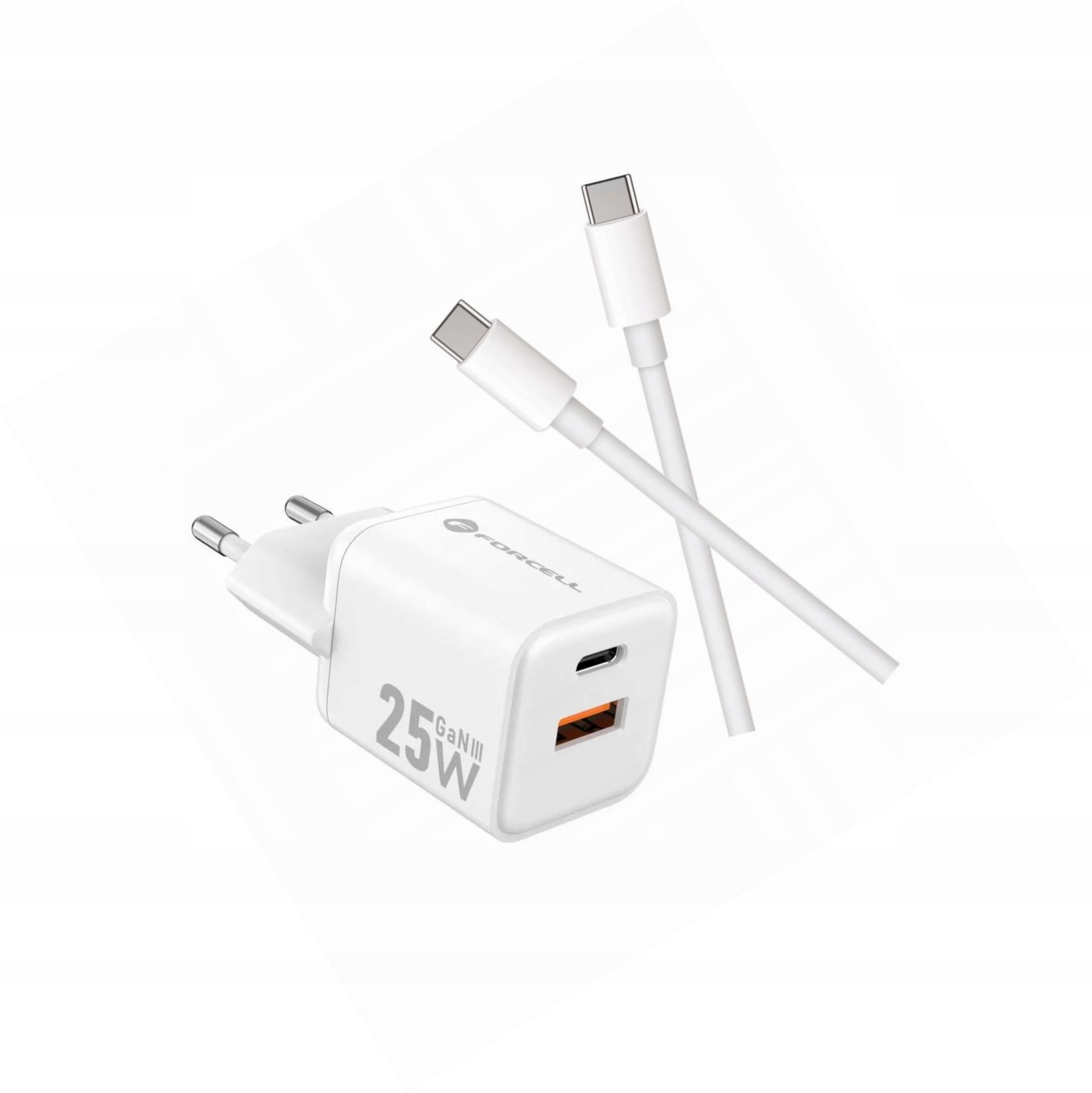 Szybka ładowarka Gan 25W 2 porty z kablem Usb-c do Xiaomi 14 Pro