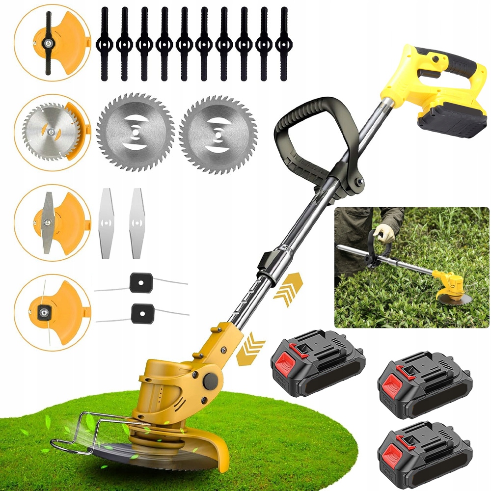 Podkaszarka Akumulatorowa Kosa Ogrodowa Wykaszarka Trawy Zestaw Kosiarka