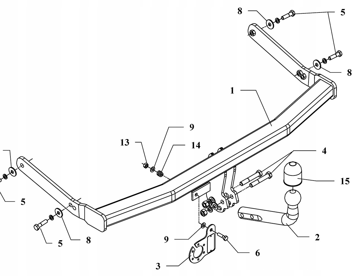 Hak holowniczy SKODA OCTAVIA I 1996-2010 Producent Auto-hak