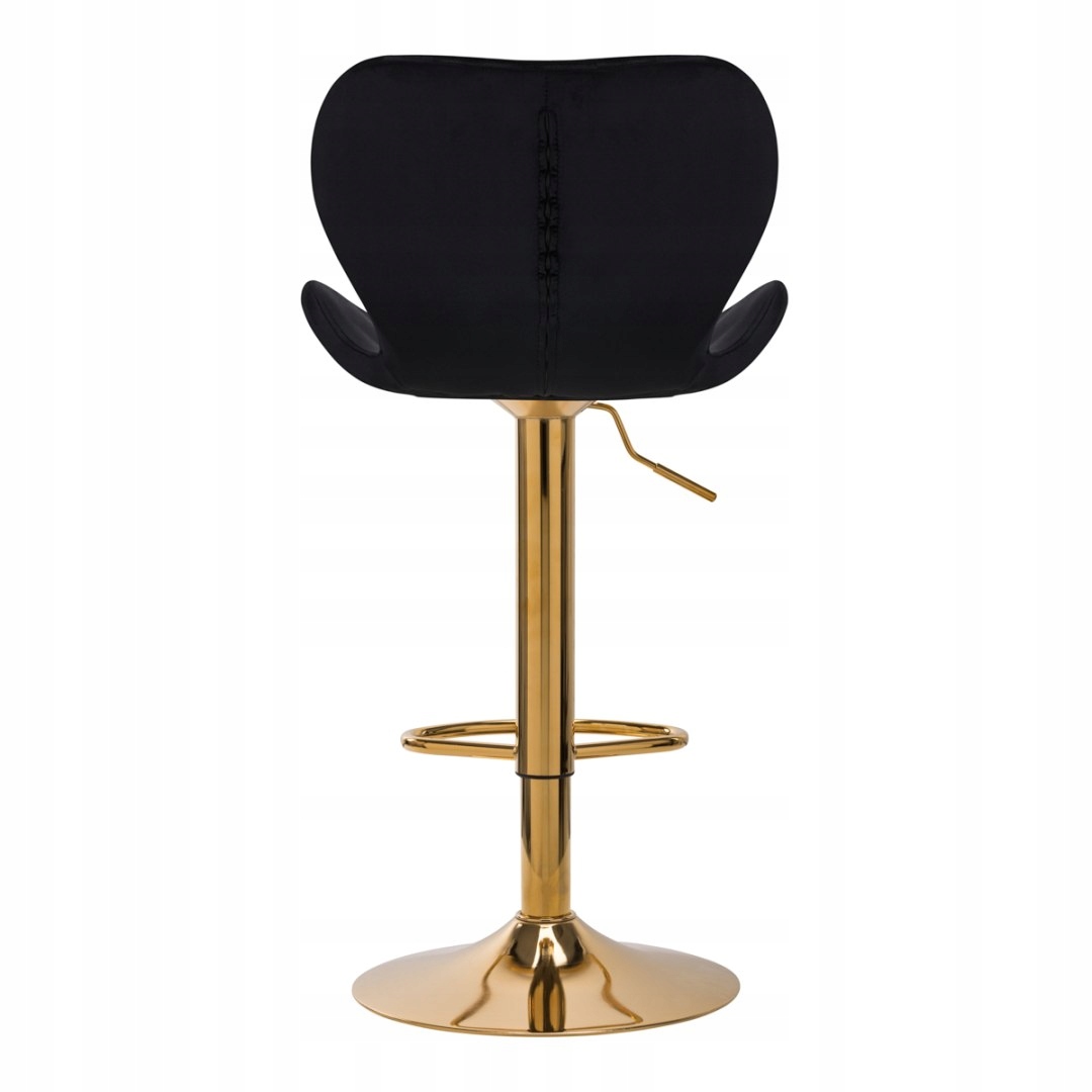 Hoker barowy QS-B15 aksamit czarny Wysokość mebla 80 cm