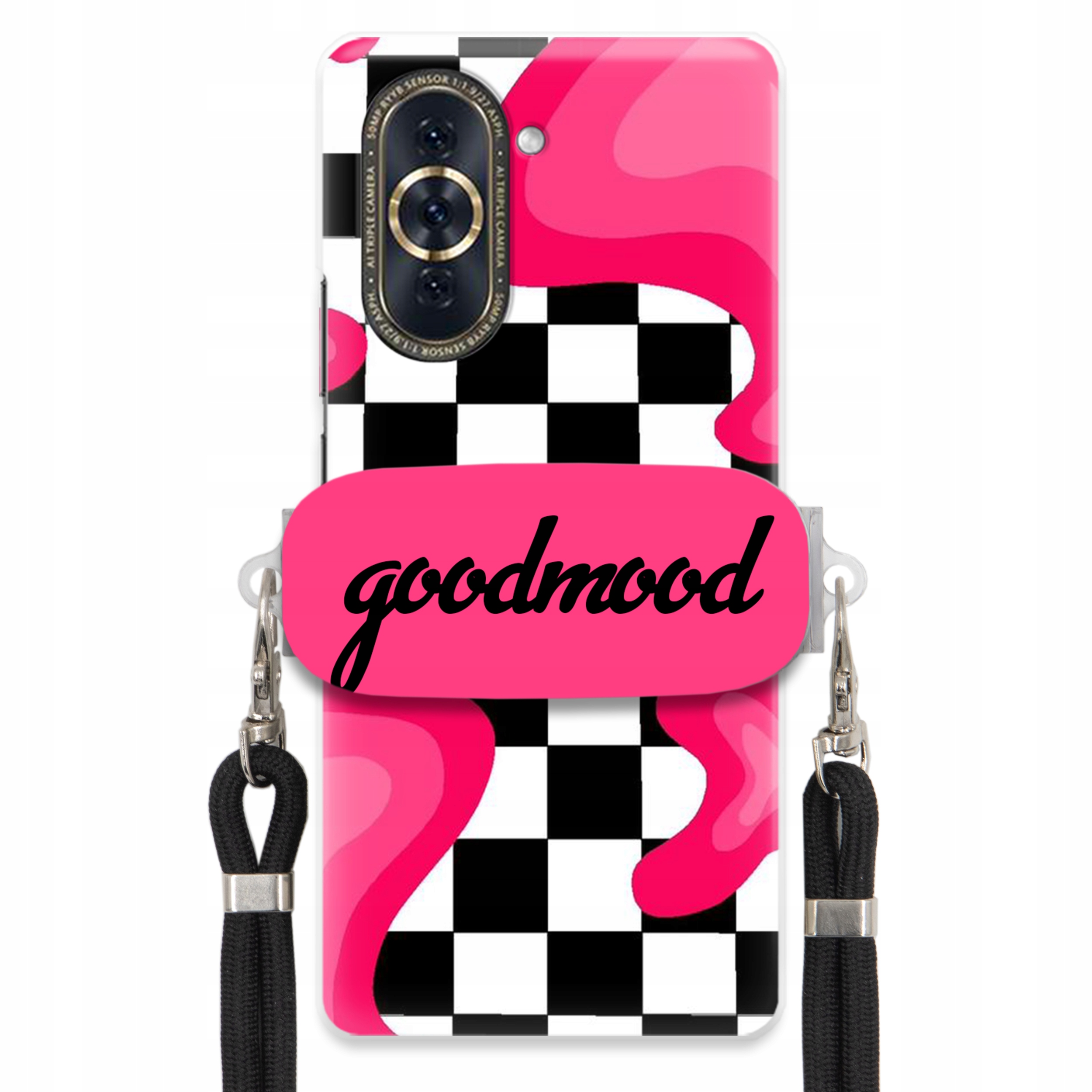 Puzdro Na Huawei Nova 10 Sada Case Držiak Na Vodítko Čierna For Teen Splash