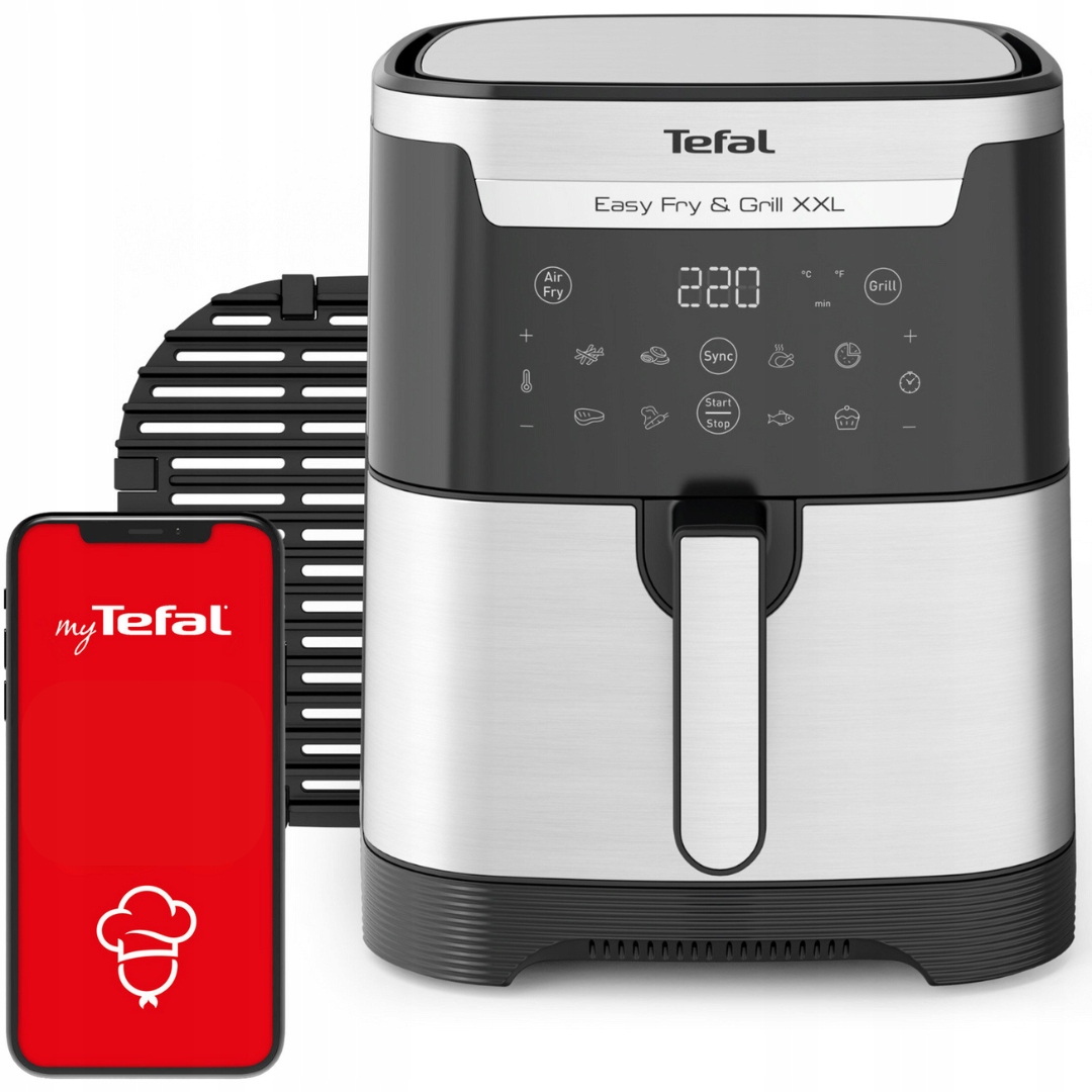 2W1 Grill Frytkownica Beztłuszczowa Airfryer Tefal XXL 1400W 6,5L Separator
