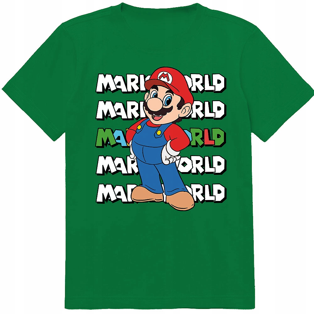 ZESTAW 3W1 KOSZULKA DLA DZIECI TATUAŻE NAKLEJKI SUPER MARIO BROS 152 JAKOŚĆ Rozmiar L