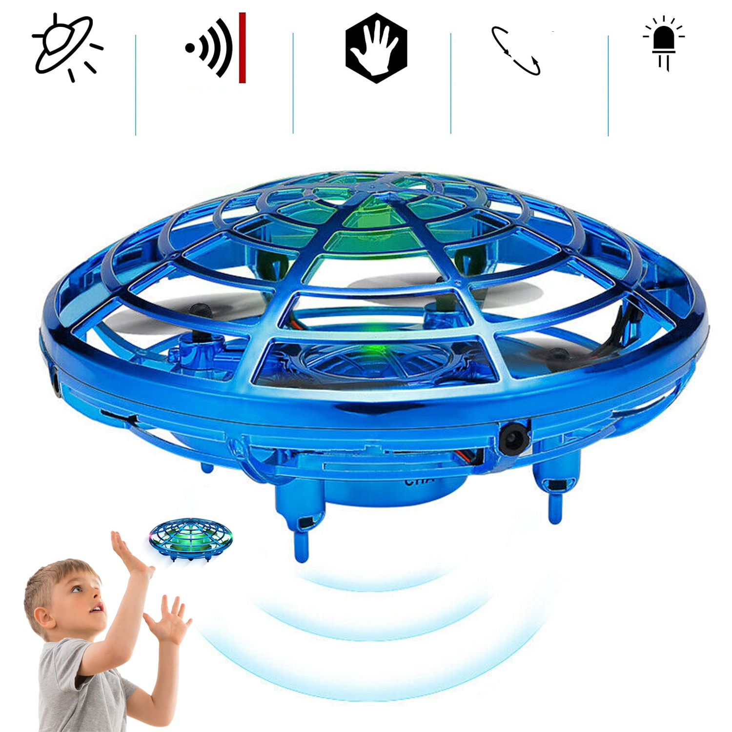 UFO MINI DRON LATAJĄCY SPINNER MINI DRON BUMERANG