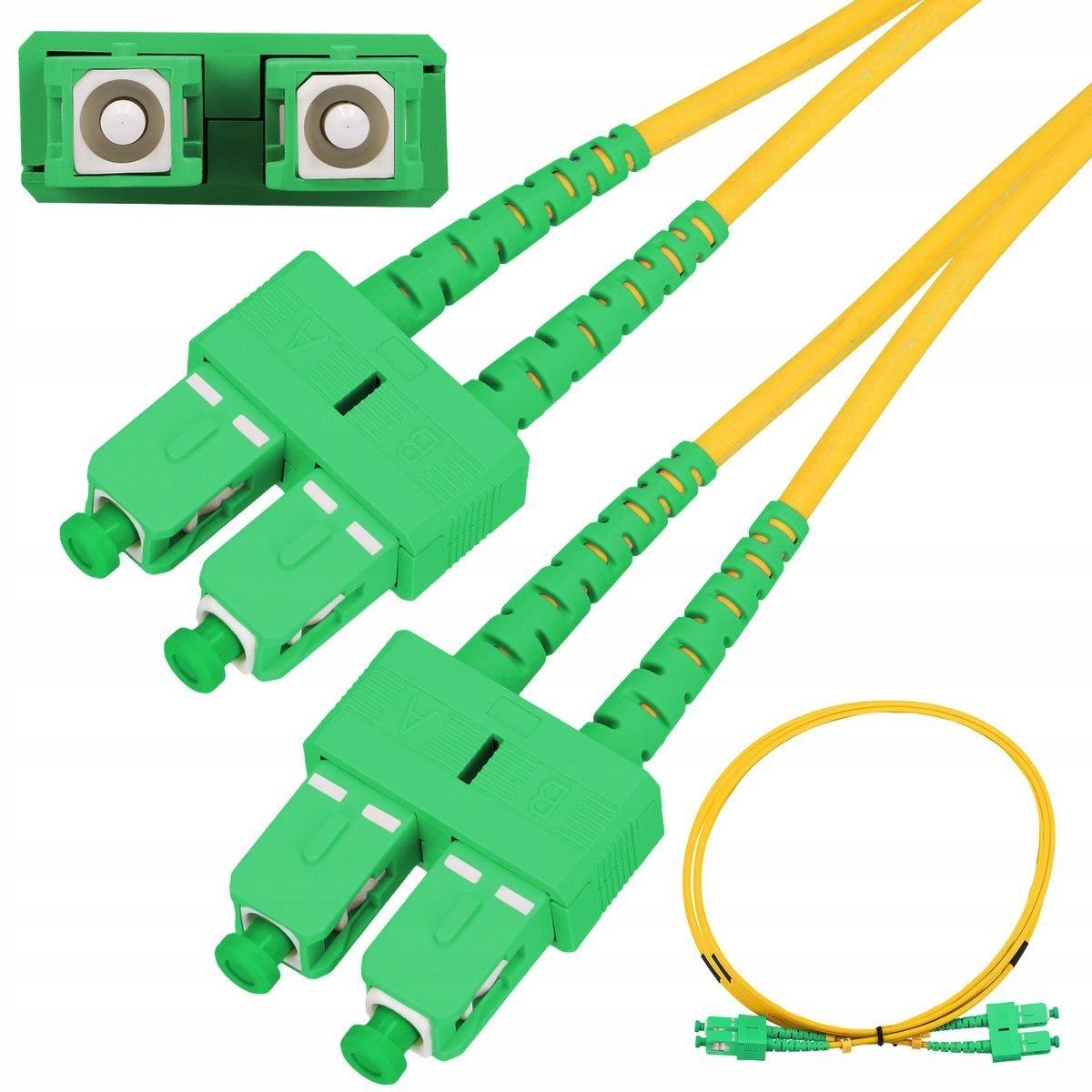 EXTRALINK PATCHCORD SC/APC-SC/APC SM G.652D DUPLEX 3M (EX11434)
