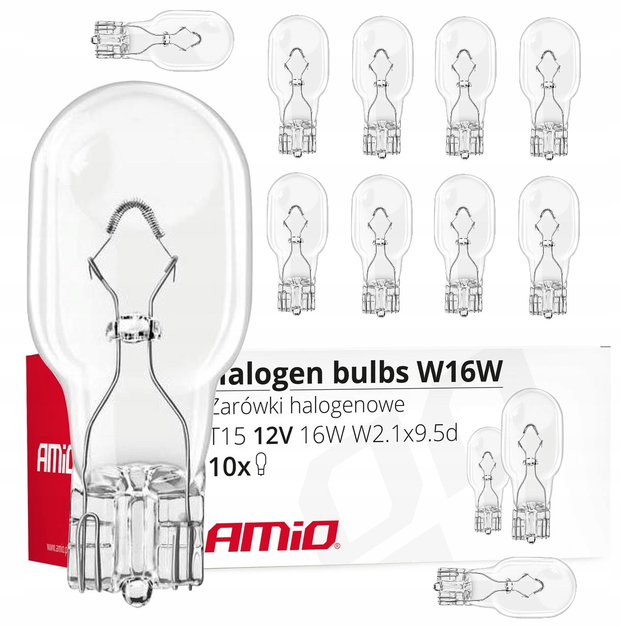 

Żarówka Żarówki W16W T10 16W 12V X10 10 sztuk