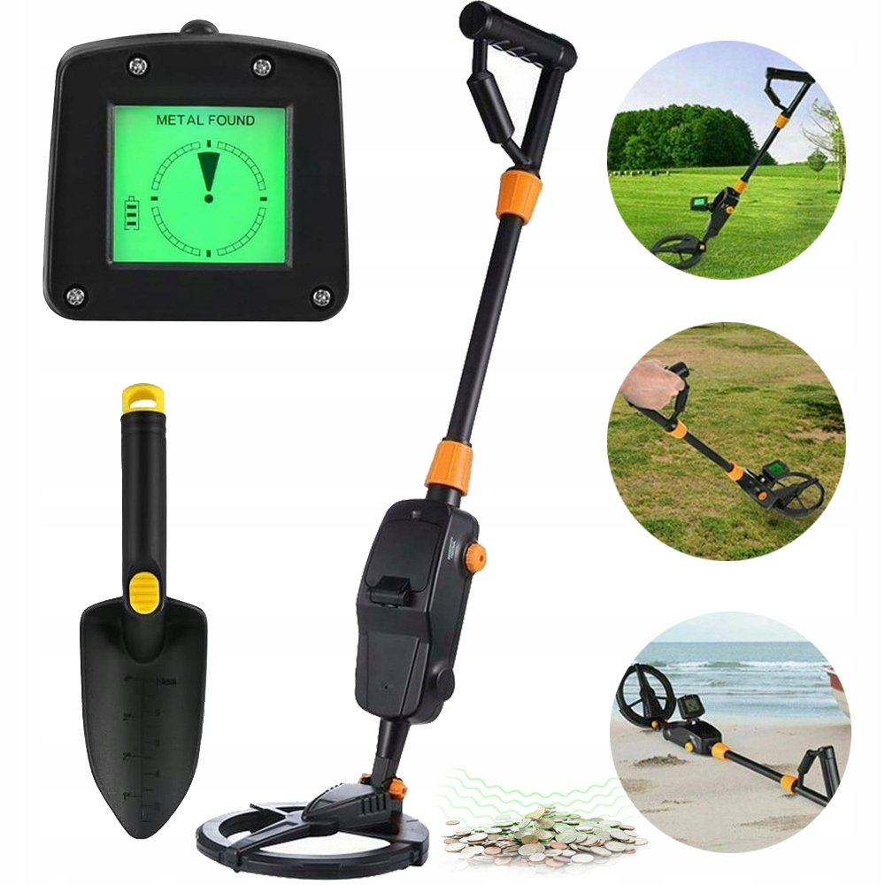 Detektor Kovů Profesionální LCD Pro Děti I Dospělé Černý