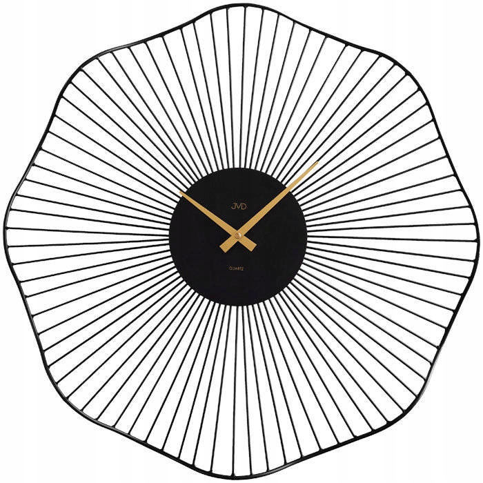 Efektné Čierne Nástenné Hodiny Jvd Loft HJ100 57cm