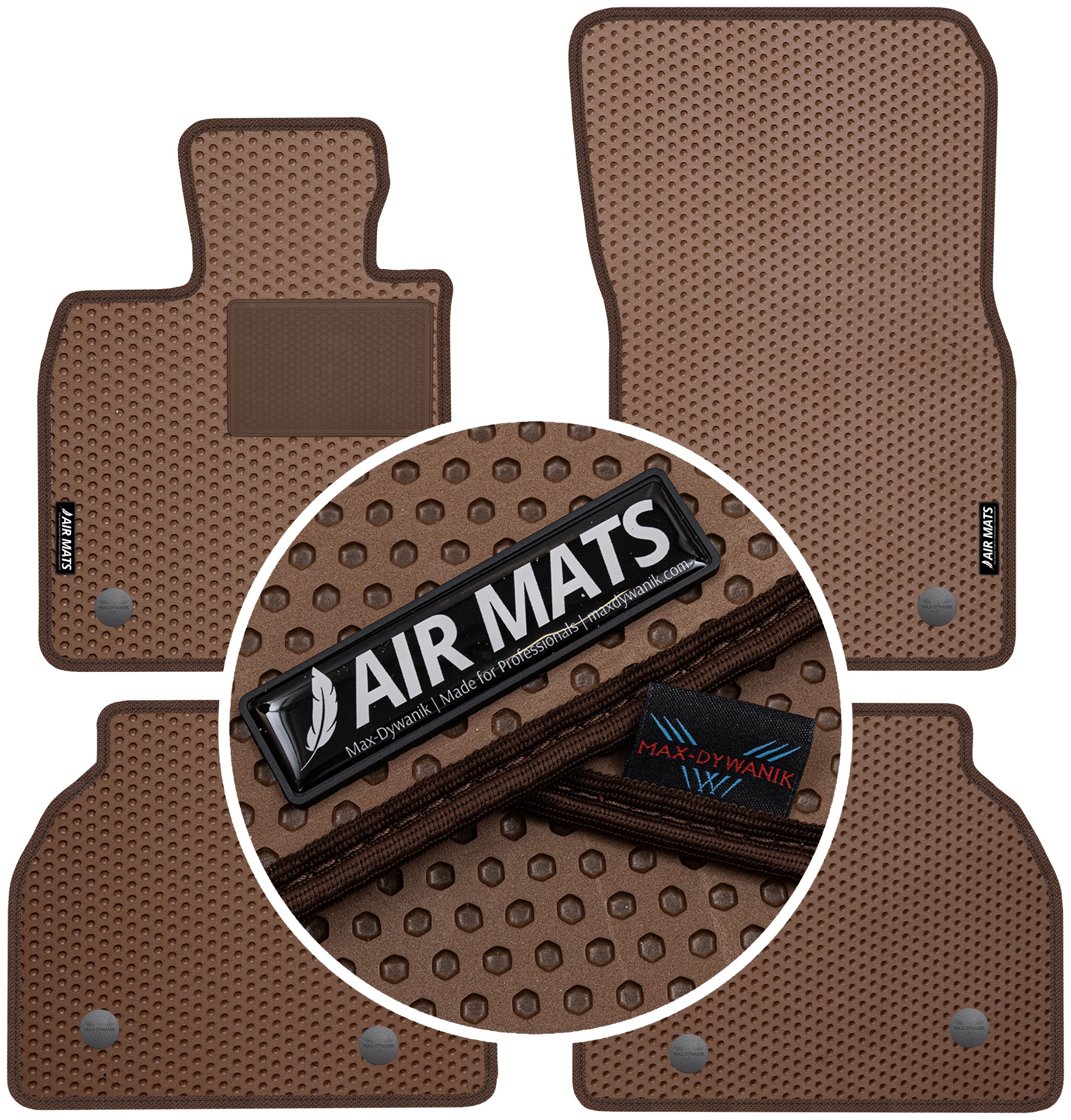 Bmw 5 F07 Gt 2008-2017 Gumové rohože Air Mats Hnědé