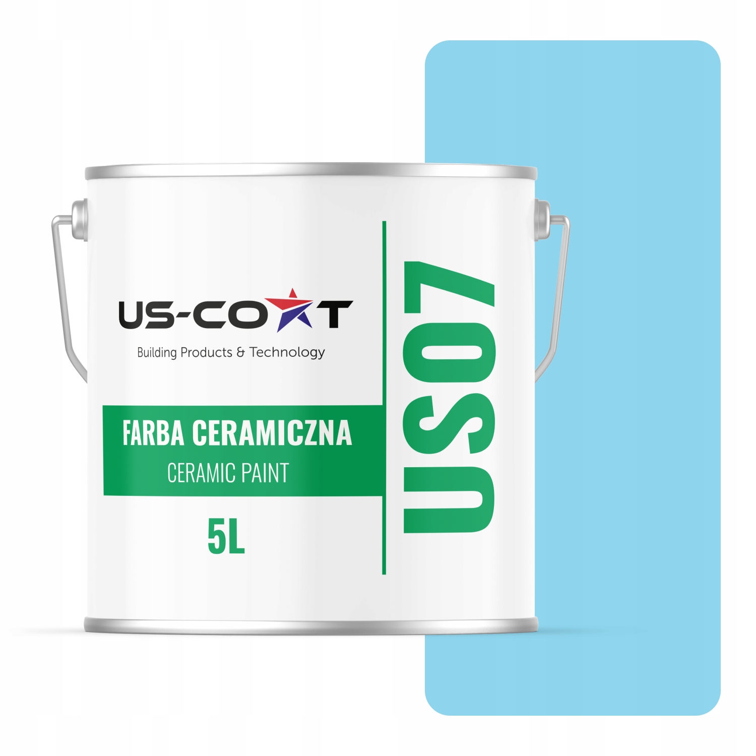 Keramická Farba Na Stenu Svetlo Modrá H0361 5L Matná Na Stropné Steny