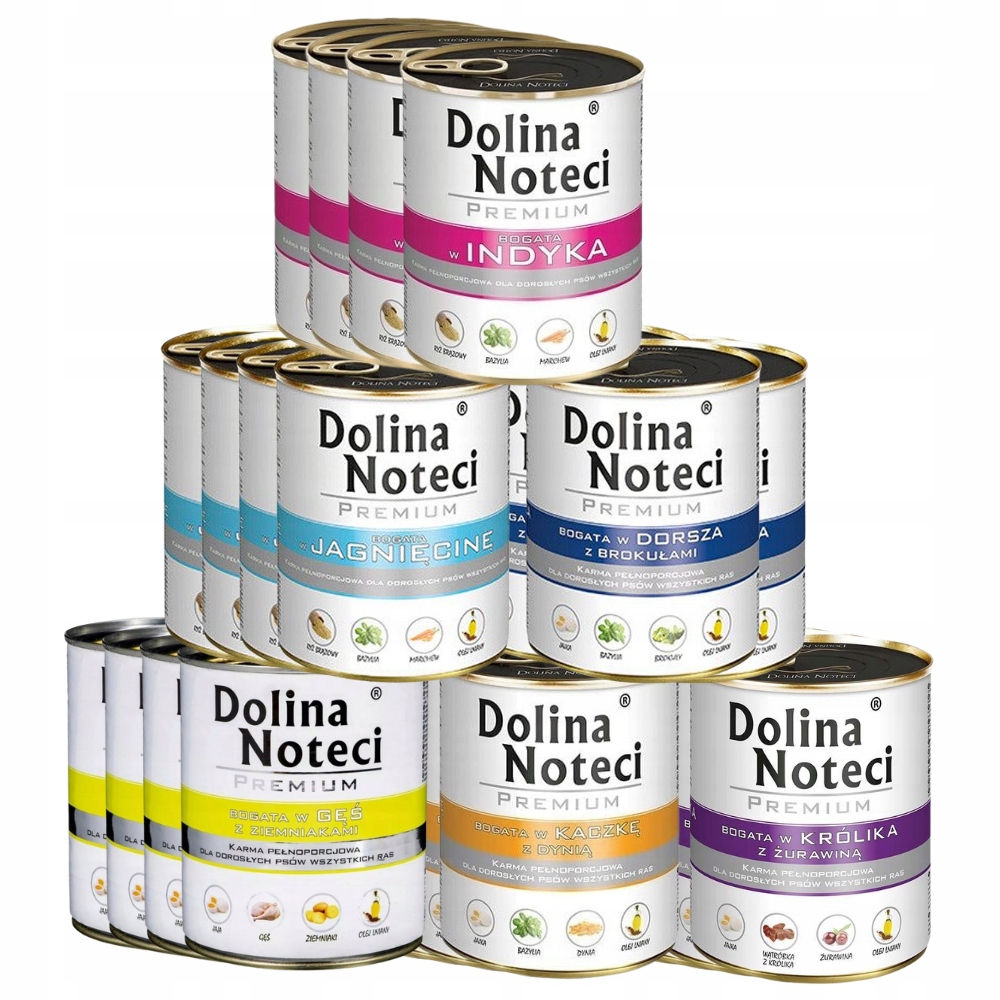 Vlhké krmivo pro psy Dolina Noteci Premium mix chutí 24x800 g