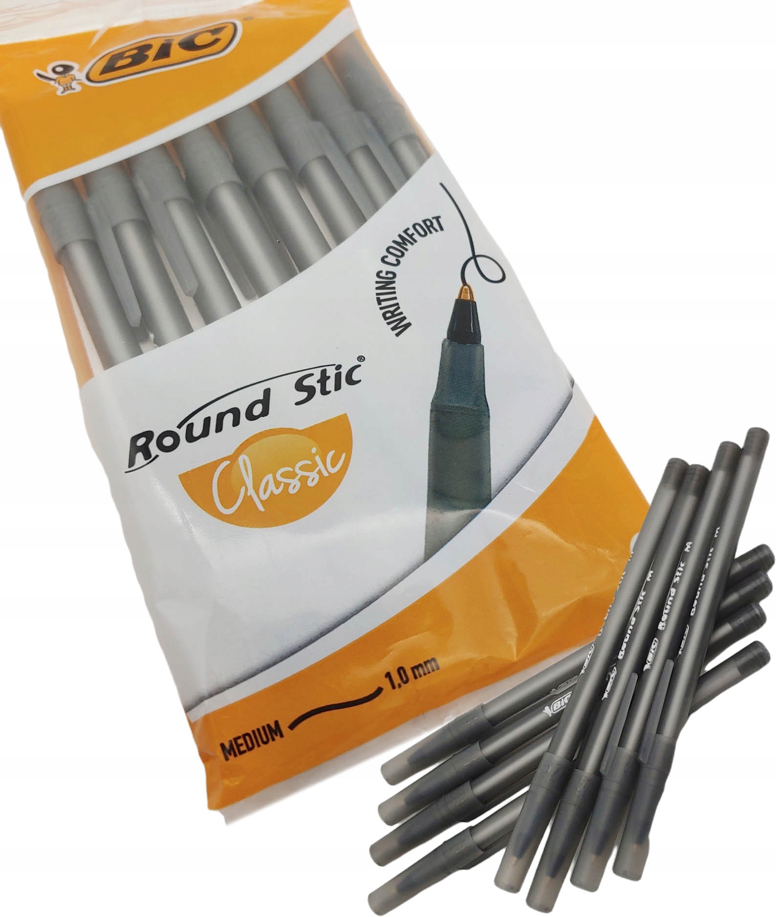 

Round Stic Długopis Czarny Pouch 8szt. Bic