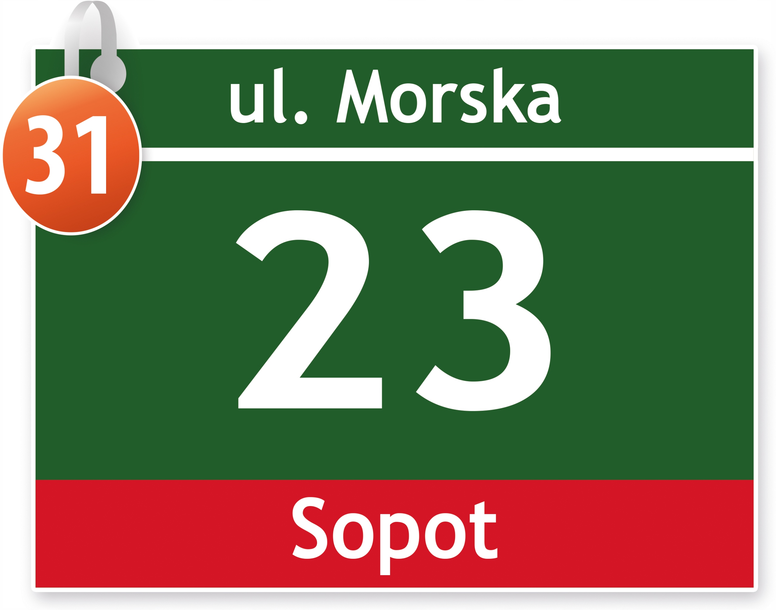 TABLICZKA ADRESOWA z numerem domu tablica 40x30 cm Kod producenta 40x30_ADR_31