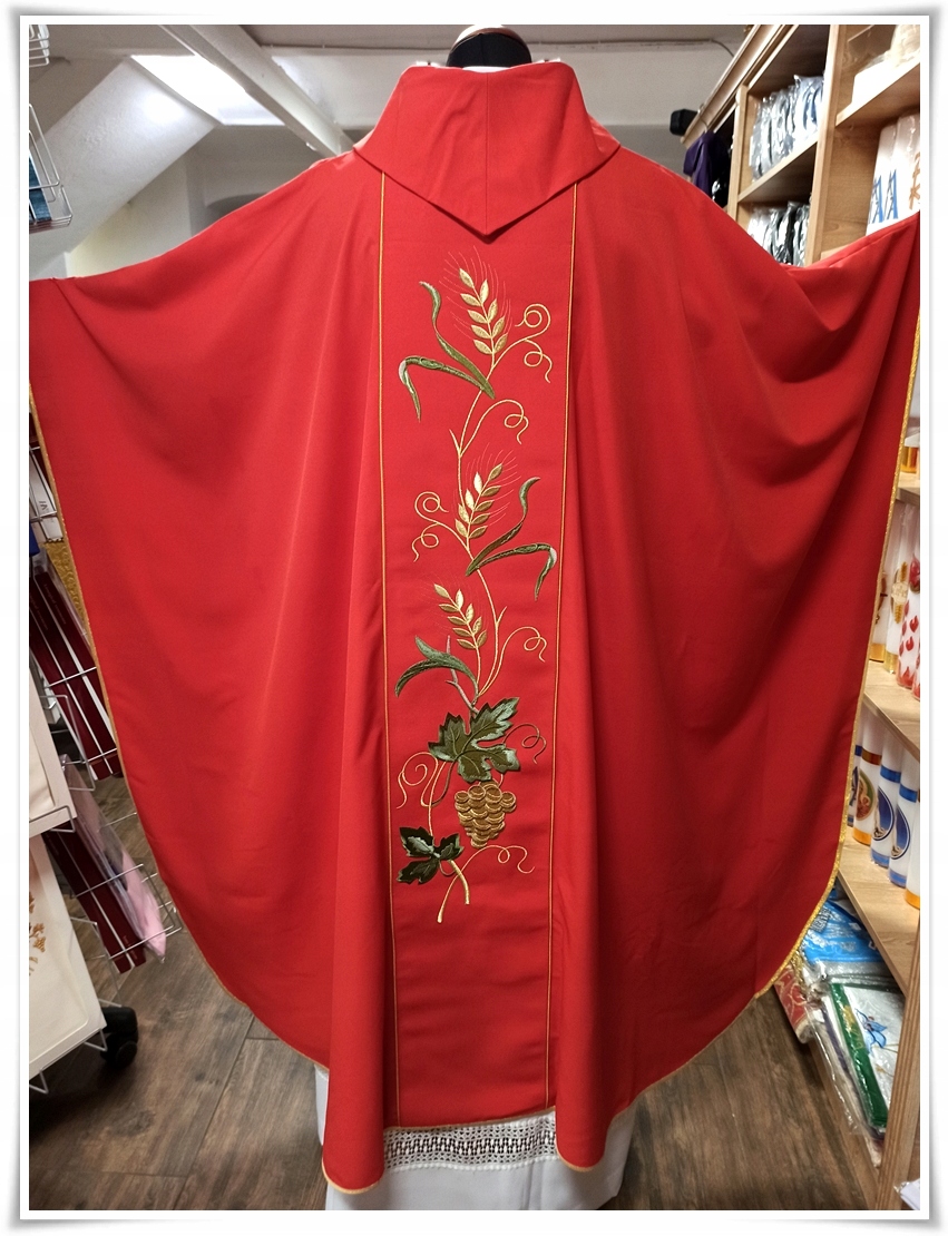 Ornat Gotycki Liturgiczny czerwony KOR/117/02 Marka inna