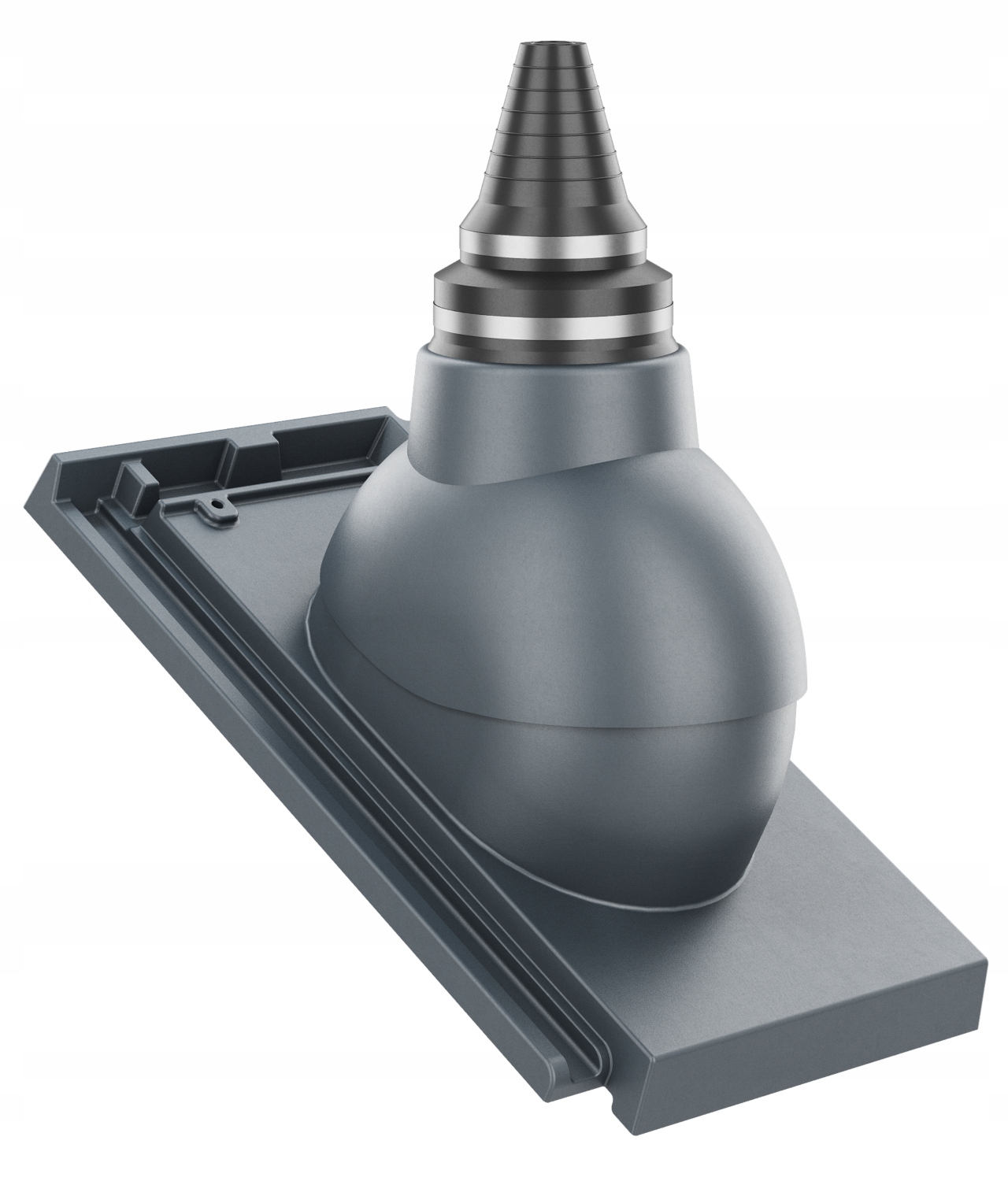 Anténní průchod těsného střešního průchodu Creaton Domino Břidlice Glazura