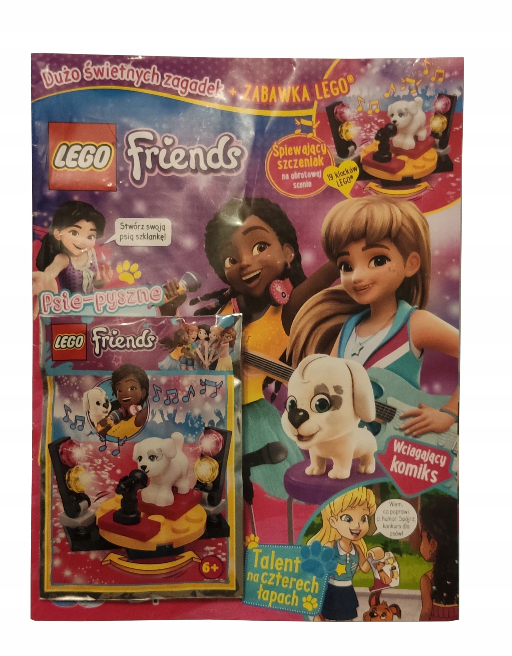 Magazyn LEGO Friends Minifigure Czasopismo - 03/2021 - Śpiewający szczeniak