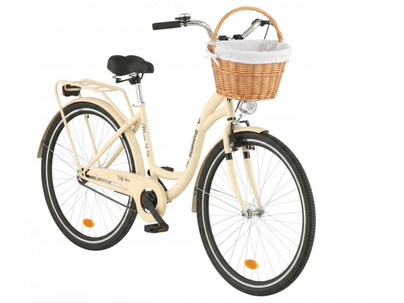 Rower miejski Indiana Moena 28 cali damski 2025 Kosz wiklinowy+ Wkład