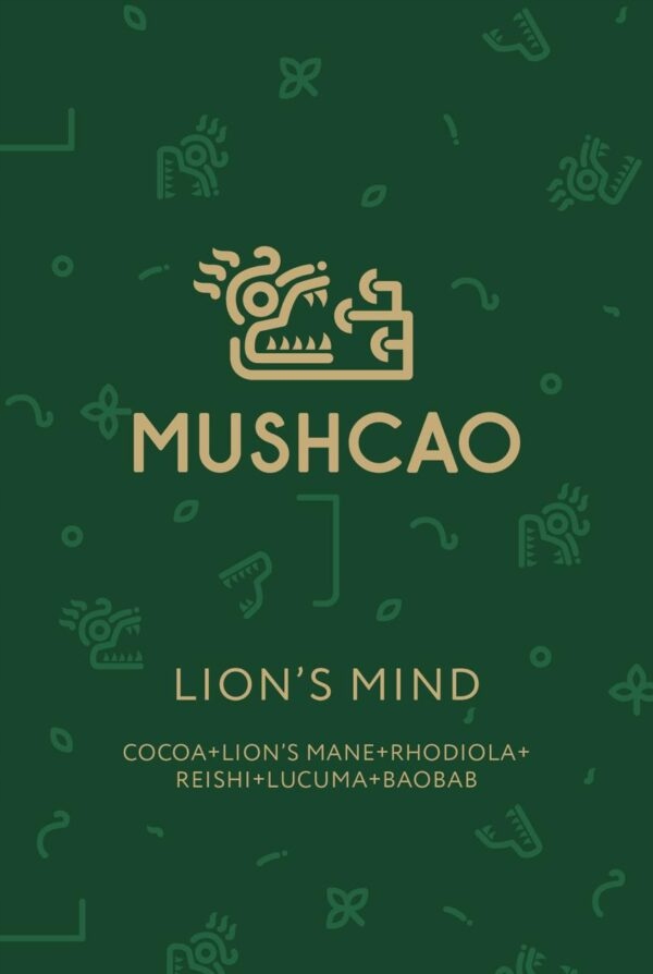 Levně Mushcao Lion's Mind Mushcao s Soplówka Rhodiolou, Reishi, Lukumou a Baobabem